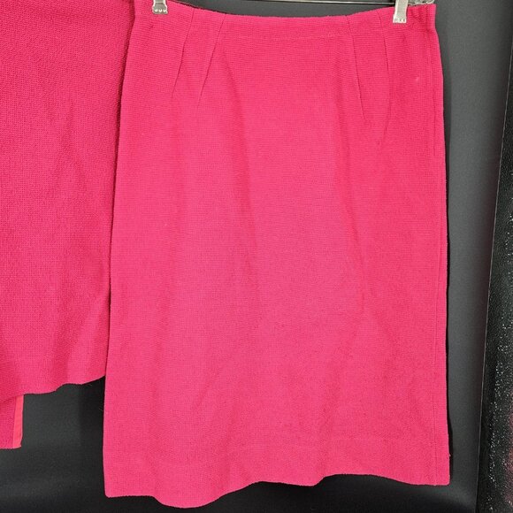 Vintage Amy Adams Knits Skirt Suit Womens Medium Studded Jacket Skirt Set 80s - Picture 11 of 16